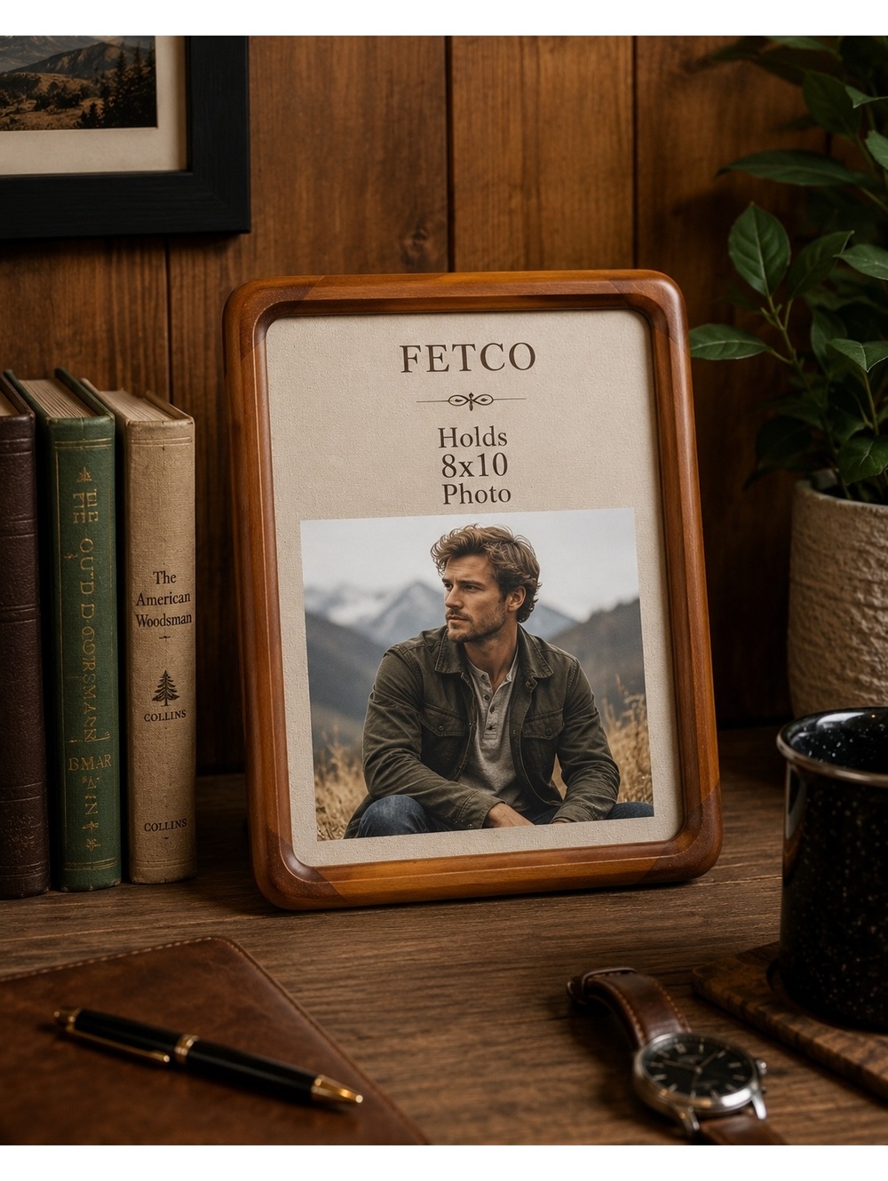 Vintage Fetco 8x10 Wood Picture Frame Handcrafted Thailand Tabletop Wall
